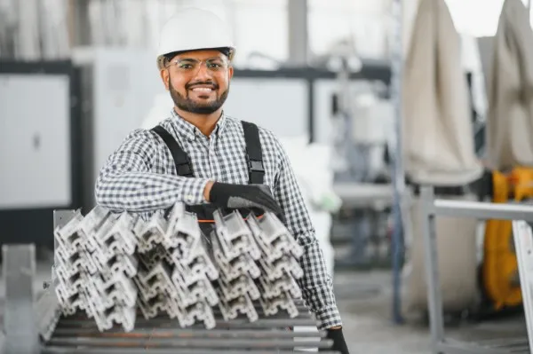 Fotografía de un Hombre sonriendo, el cual es el encargado de la maquila industrial